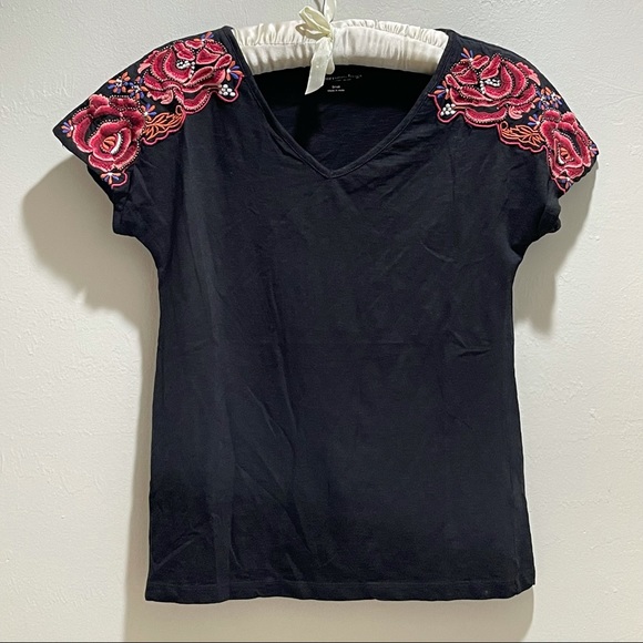 SOFT SURROUNDINGS Women’s Beaded Embroidered Tee